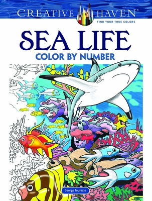 Creative Haven Sea Life Color by Number Coloring Book