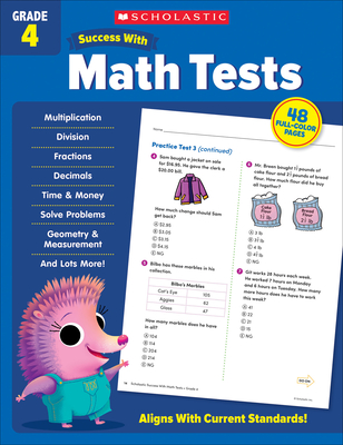Scholastic Success with Math Tests Grade 4 Workbook