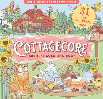 Cottagecore Adult Coloring Book (31 Stress-Relieving Designs)