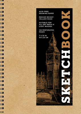 Sketchbook 7 X 10 Kraft Spiral Hardcover Mixed Media Sketchbook for Drawing: Acid-Free Quality Paper (128 Pages)