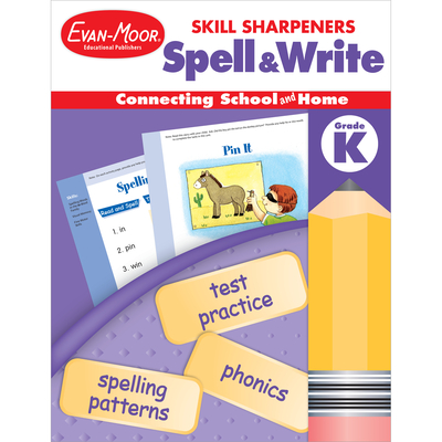 Skill Sharpeners: Spell & Write, Kindergarten Workbook