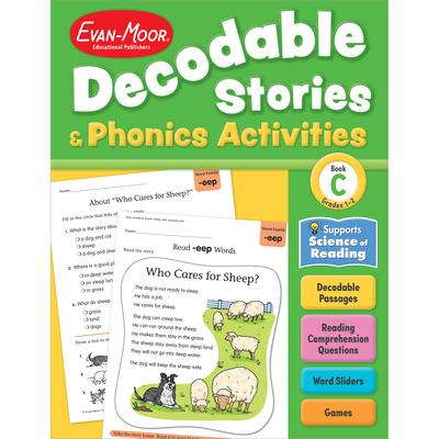 Decodable Stories and Phonics Activities, Level C, Grade 1 - 2 Workbook
