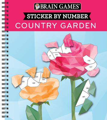 Brain Games - Sticker by Number: Country Garden (13 Images to Sticker)